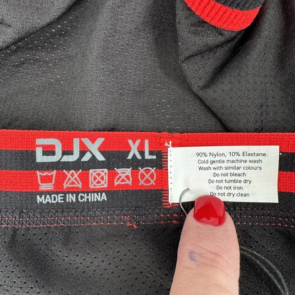 DJX Amplify X Circuit Trunk Black Red Mesh Underwear DJX003TR-RED-XL NWT Mens XL